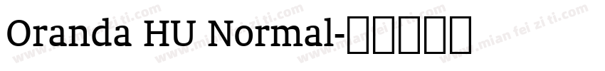 Oranda HU Normal字体转换